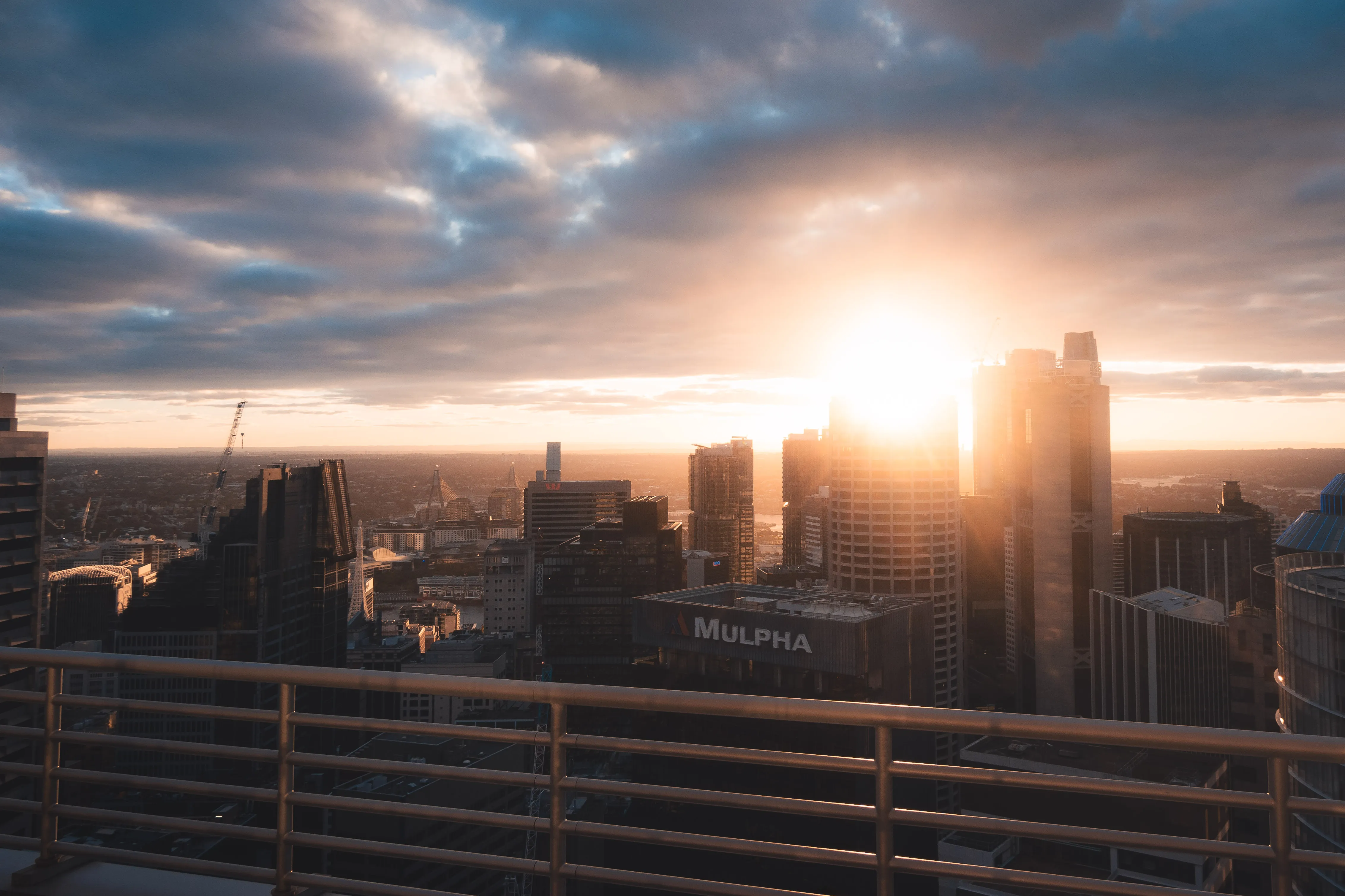 sydney cityscape at sunset